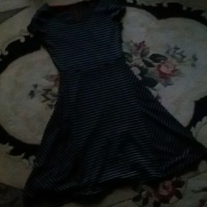 Cap sleeve, striped dress